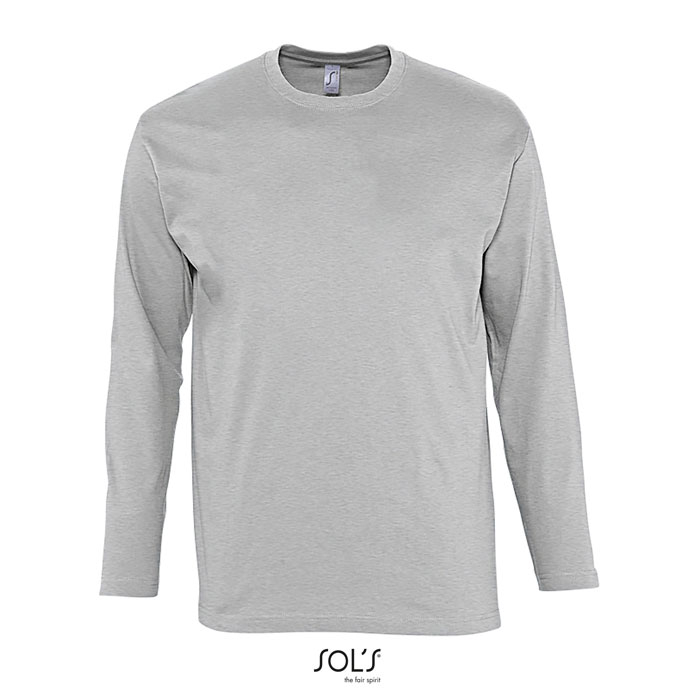 Tshirt manches longues publicitaire homme 150g - MONARCH Gris chiné